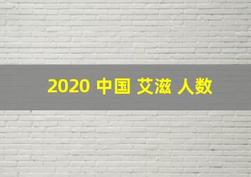 2020 中国 艾滋 人数